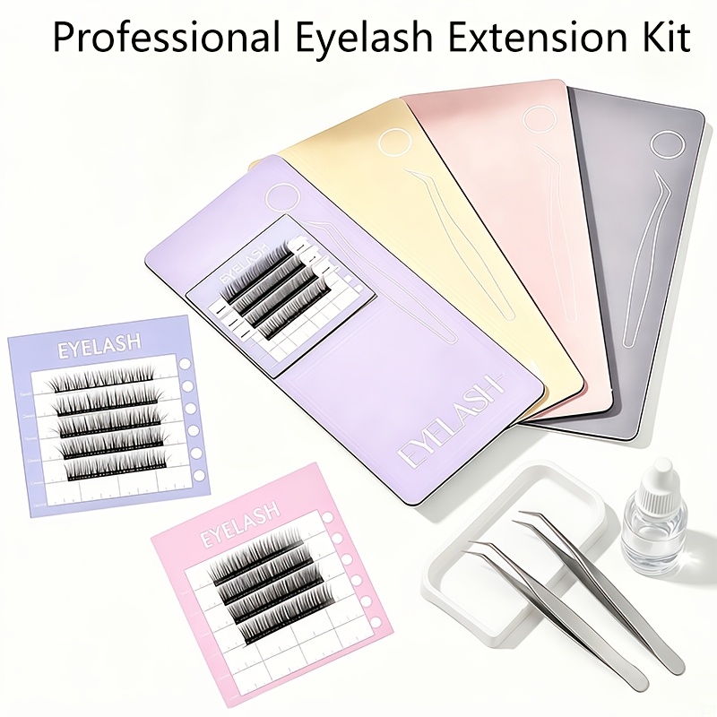 Lash Tile Palette - 3個入りプロ用磁気まつげエクステキットパレットディスプレイボード収納ボックスタイルつけまつげグラフトサロンテックツールセット
