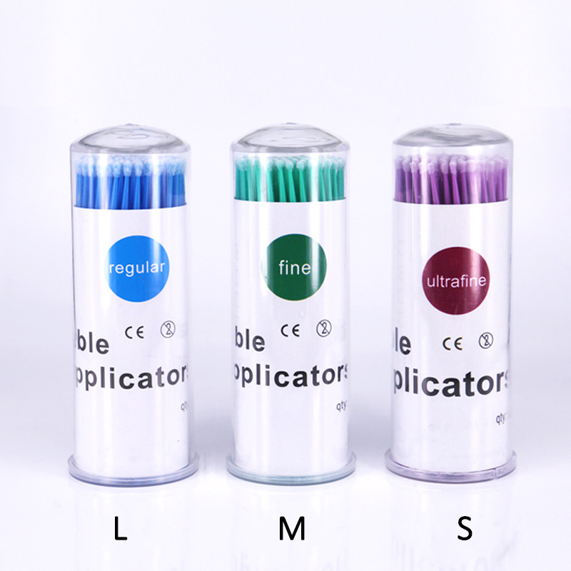 Eyelash Extension Eyelash - 100本入り/ボトル マイクロブラシ まつげリフトキット用 クリーニングロッド まつげリフトキット用 マイクロロッド