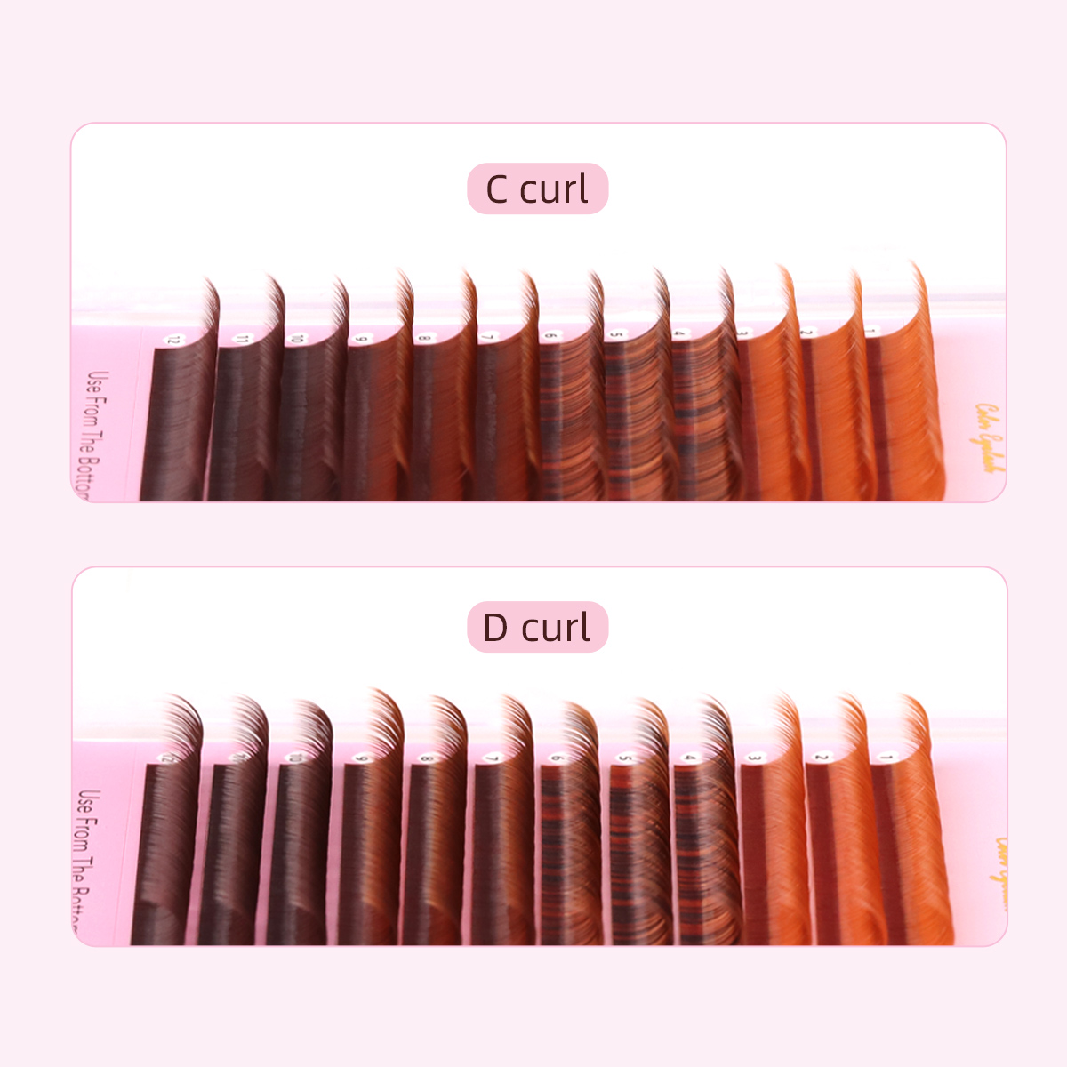 女性のためのさまざまな色のまつげ,個々のピンク,赤,緑,青, - Lash Tile Palette のレビューと価格