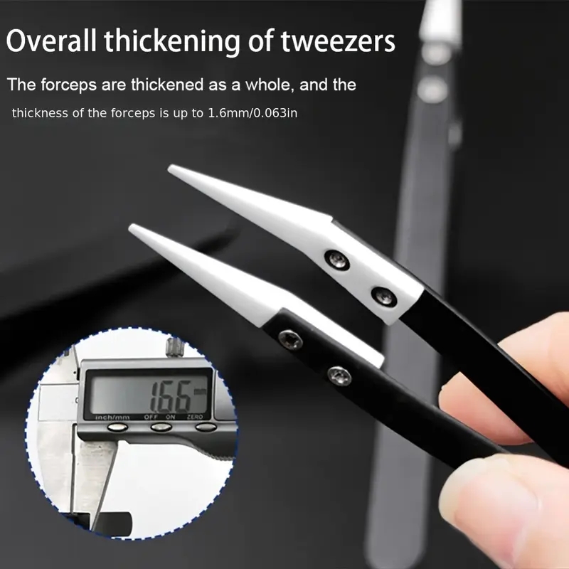 セラミック帯電防止ピンセット、工業用ステンレス鋼セラミックピ - Isolation Tweezer Curved のレビューと価格