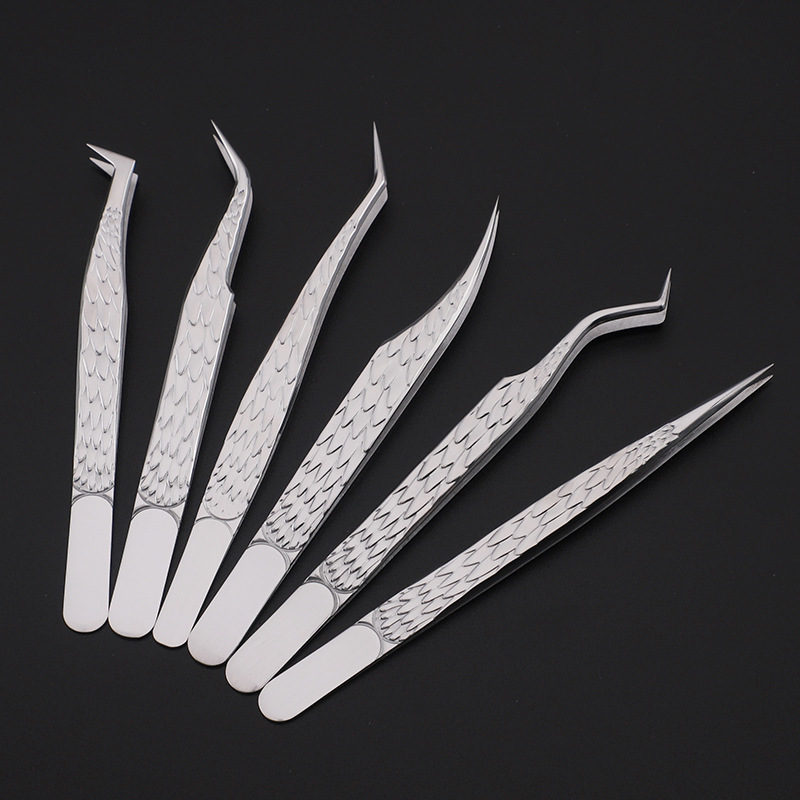 6個入りまつげピンセットセット、カーブ型アイソレーションブー - Isolation Tweezer Curved のレビューと価格