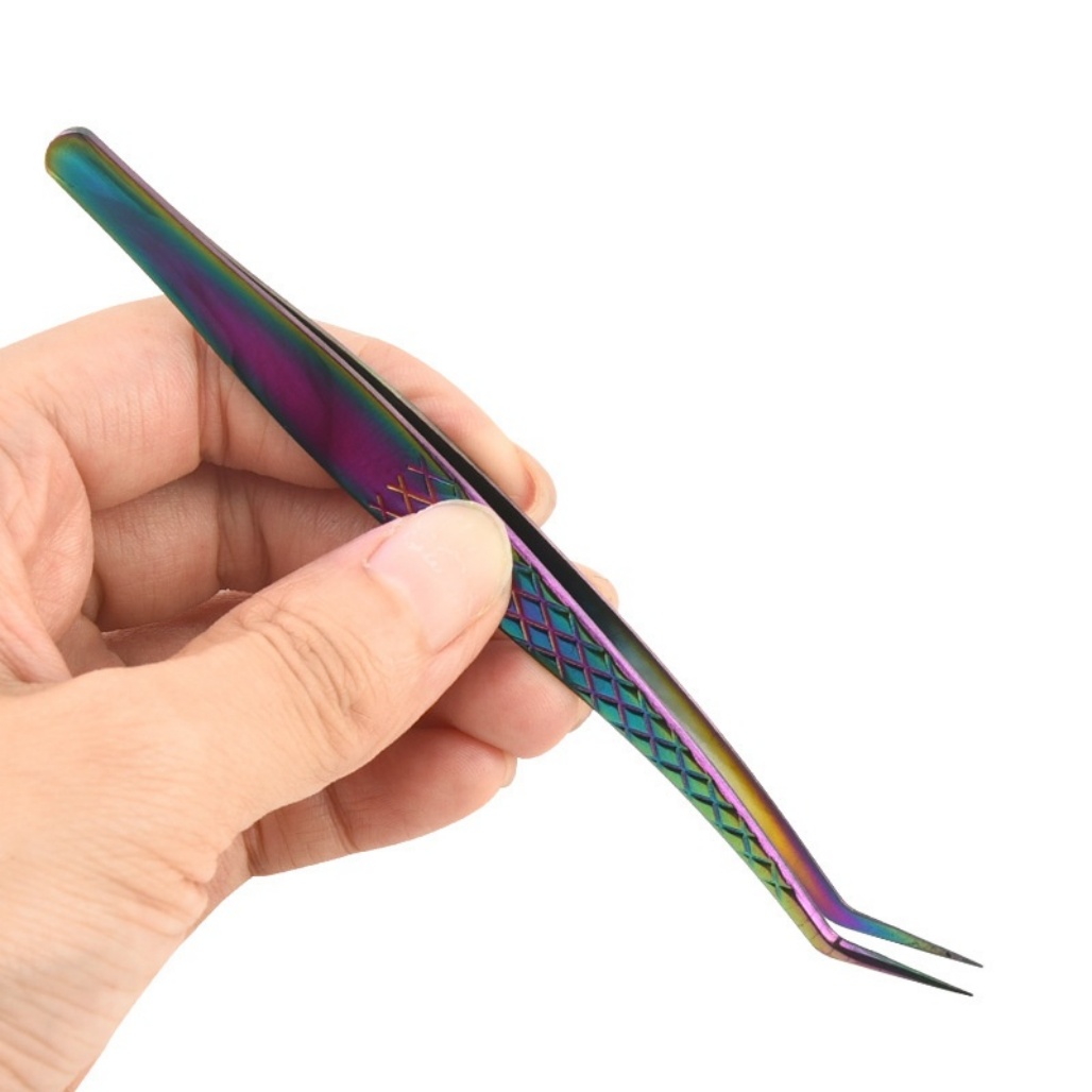 プロフェッショナルまつげエクステンションピンセットセットステ - Isolation Tweezer Curved のレビューと価格