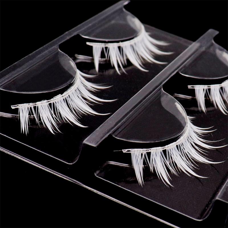 3ペア コスプレ用白いつけまつげ ナチュラルな見た目 長くて - Eyelash Extension Natural Look のレビューと価格