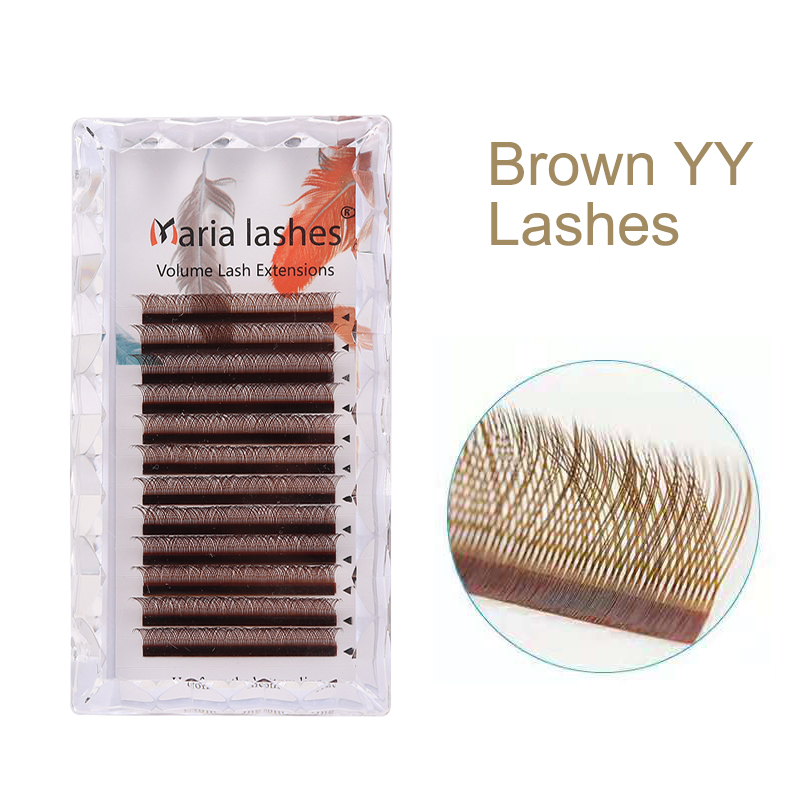 マリアブラウンYY型まつげ カラフルYYタイプまつげエクステ - Eyelash Extension Yelix のレビューと価格