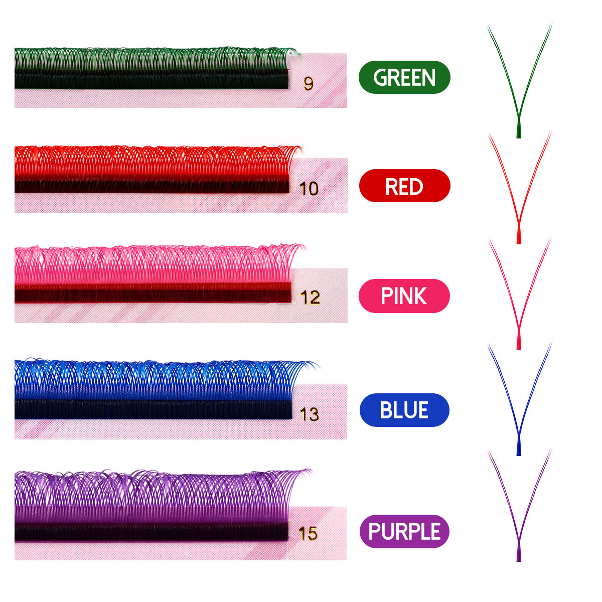 半永久的なつけまつげ,既製のまつげエクステ,柔らかな色,ダブ - Lash Tile Palette のレビューと価格