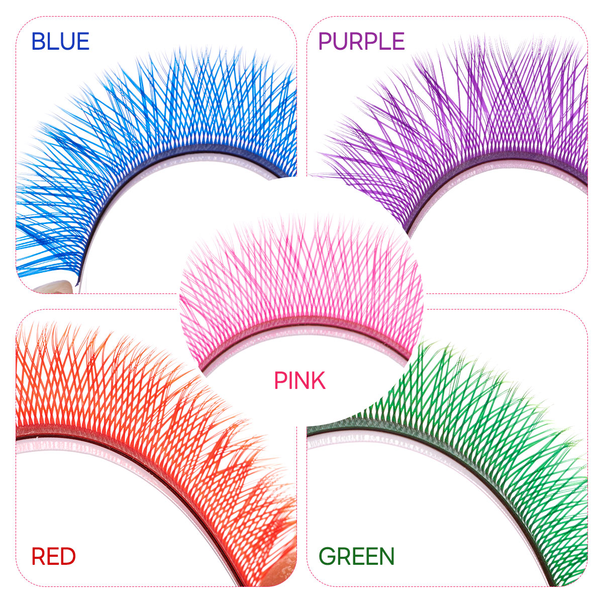 半永久的なつけまつげ,既製のまつげエクステ,柔らかな色,ダブ - Lash Tile Palette のレビューと価格