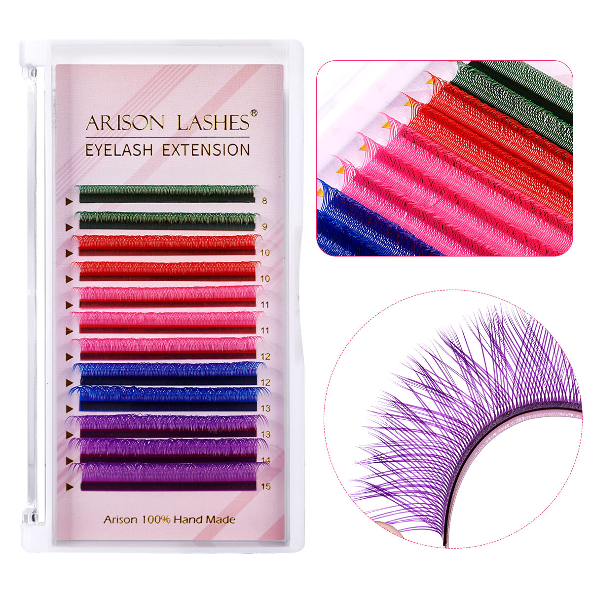 半永久的なつけまつげ,既製のまつげエクステ,柔らかな色,ダブ - Lash Tile Palette のレビューと価格