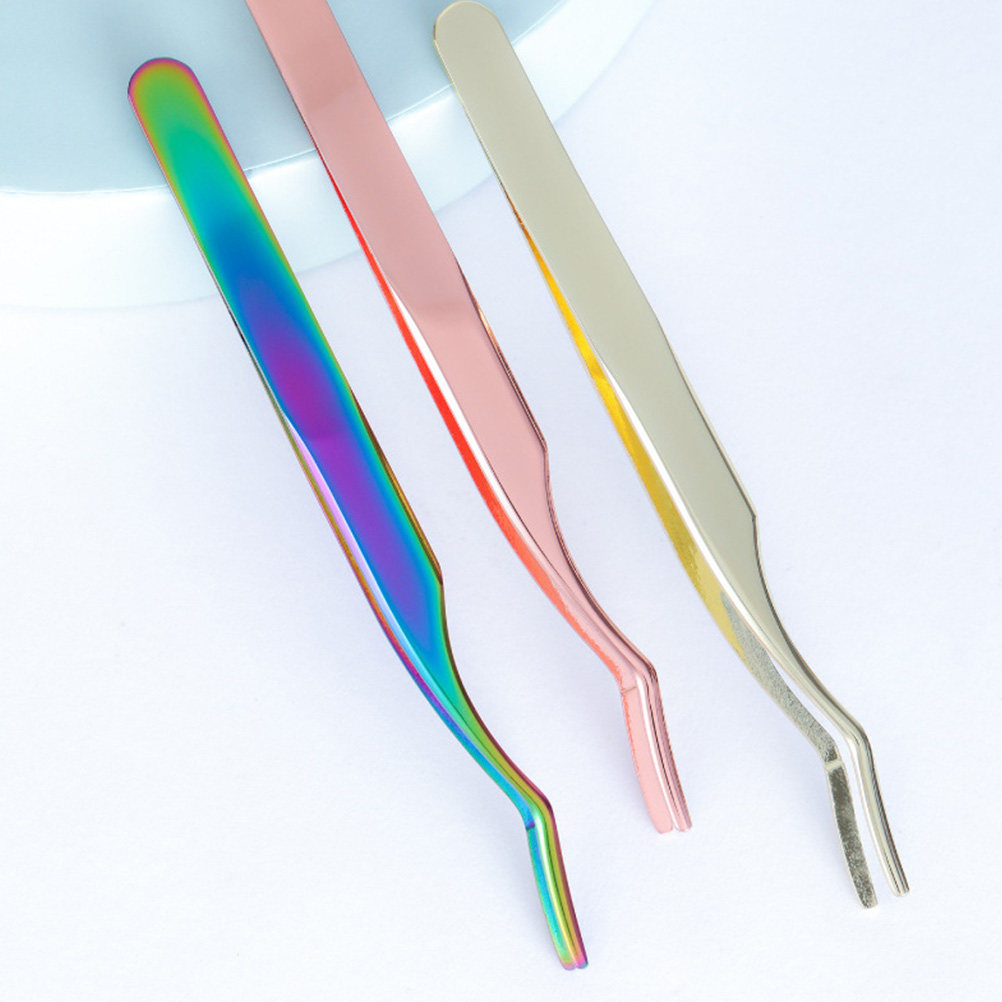 2 個のプレミアムメタルまつげピンセット女性用カーブチップま - Isolation Tweezer Curved のレビューと価格