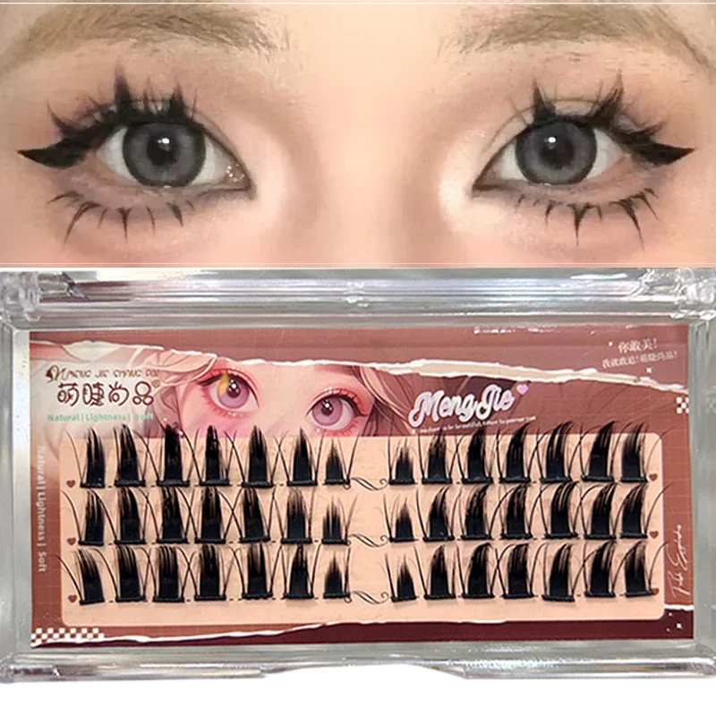 小悪魔つけまつげホットマンガ再利用可能な偽ラッシュ厚いミンク - Eyelash Extension Single Lash のレビューと価格