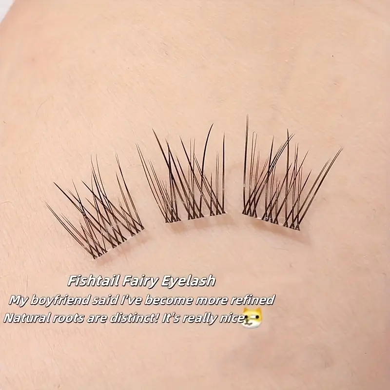 柔らかく軽量なフィッシュテールシングルクラスターまつげ384 - Eyelash Extension Single Lash のレビューと価格