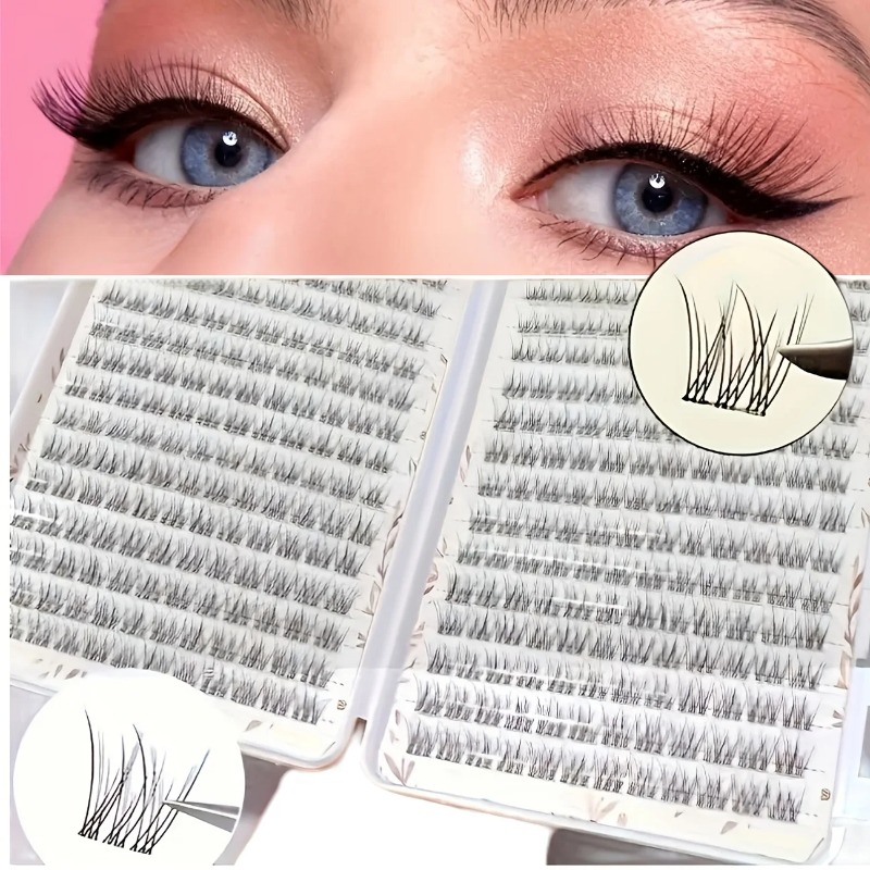 柔らかく軽量なフィッシュテールシングルクラスターまつげ384 - Eyelash Extension Single Lash のレビューと価格
