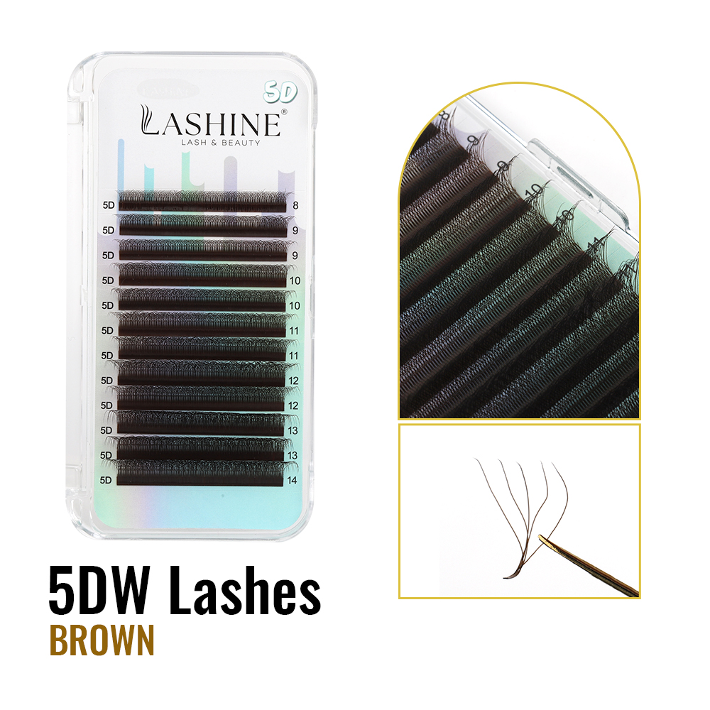 ラシーヌ ブラウン YY/3D/4D/5D Wシェイプ プレ - Eyelash Extension Yelix のレビューと価格