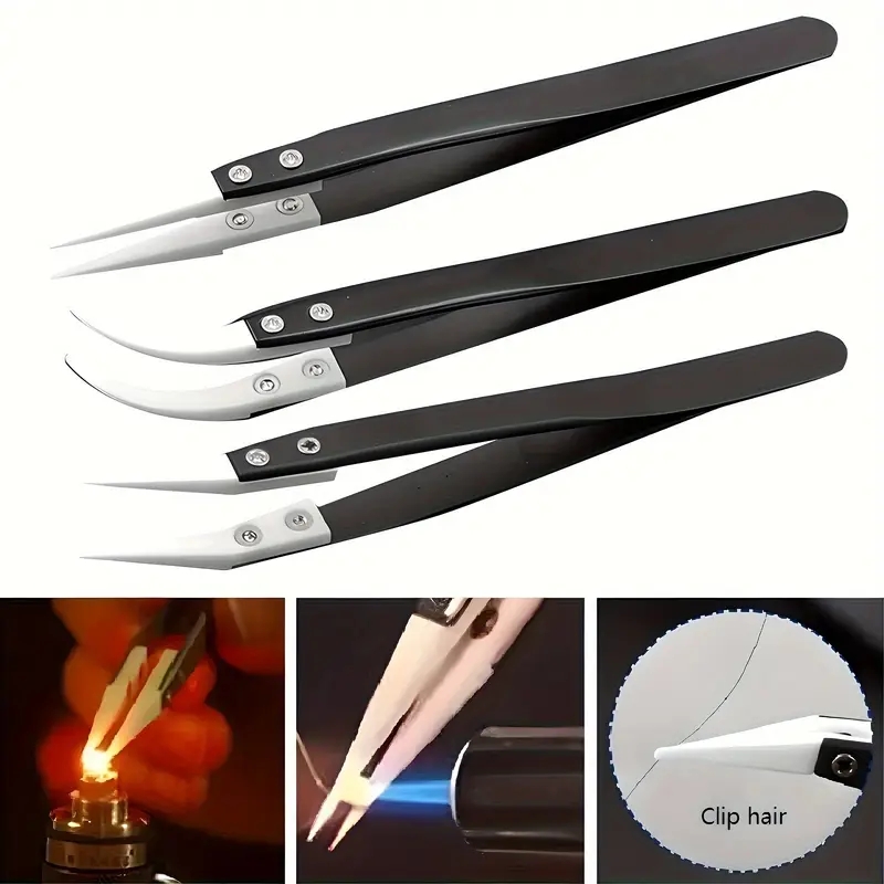 セラミック帯電防止ピンセット、工業用ステンレス鋼セラミックピ - Isolation Tweezer Curved のレビューと価格