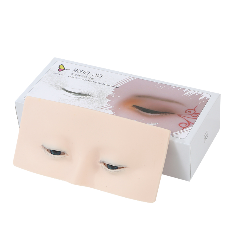 プロのトレーニング用にまつげが事前に装着された3層まつげエク - Eyelash Extension Model のレビューと価格